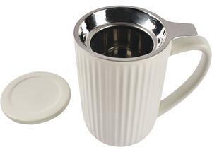 FINE 2 DINE Hi!Tea Hrnek s uchem a sítkem, objem 0,60 litru, bílý