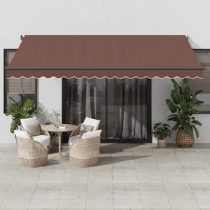 Ručně zatahovací markýza hnědá 450 x 350 cm 3215407