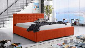 Čalouněná postel AZUA, 120x200 cm Odstín látky Trinity: (2317) Oranžová - eTapik