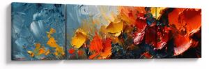 Obraz - Abstraktní malba květin III. (170x50 cm)