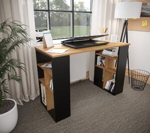 Moderní PC stůl Bravisa, wotan/černá