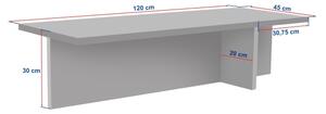 Konferenční stolek VERUM 120x45 cm béžová