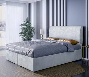 Moderní boxspring postel Space 180x200cm, šedá Magic Velvet