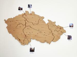 Dřevěná mapa České republiky