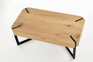 Konferenční stolek Lavida, dub zlatý / černá