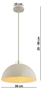 Brilagi - Lustr na lanku MOON 1xE27/60W/230V pr. 30 cm béžová/zlatá