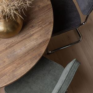 Hoorns Antracitově šedá manšestrová jídelní židle Calwin