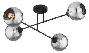 Brilagi - Přisazený lustr DIOR 4xE27/60W/230V černá/kouřová šedá