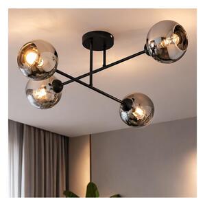 Brilagi - Přisazený lustr DIOR 4xE27/60W/230V černá/kouřová šedá