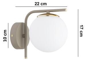 Brilagi - Nástěnná lampa MILO ECRU 1xE27/60W/230V béžová/zlatá