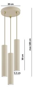 Brilagi - Lustr na lanku TUBE 3xGU10/15W/230V béžová/zlatá