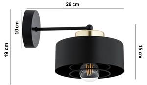 Brilagi - Nástěnná lampa SPRING 1xE27/60W/230V černá/zlatá