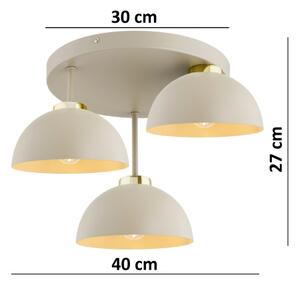 Brilagi - Přisazený lustr MOON 3xE27/60W/230V béžová/zlatá