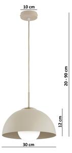 Brilagi - Lustr na lanku COSMO 1xE27/60W/230V pr. 30 cm béžová/zlatá