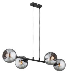 Brilagi - Lustr na lanku DIOR 4xE27/60W/230V černá/kouřová šedá