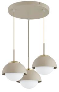 Brilagi - Lustr na lanku COSMO 3xE27/60W/230V béžová/zlatá