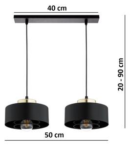Brilagi - Lustr na lanku SPRING 2xE27/60W/230V černá/zlatá