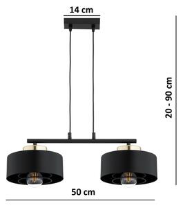 Brilagi - Lustr na lanku SPRING 2xE27/60W/230V černá/zlatá