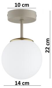 Brilagi - Přisazený lustr MILO ECRU 1xE27/60W/230V béžová/zlatá