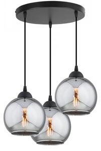 Brilagi - Lustr na lanku DIOR 3xE27/60W/230V černá/kouřová šedá