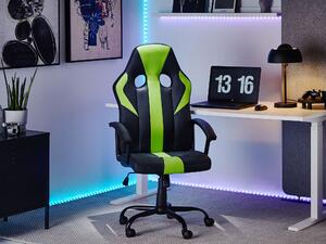 Kancelářská židle z eko kůže zelená/černá SUCCESS