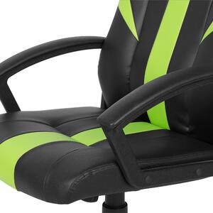 Kancelářská židle z eko kůže zelená/černá SUCCESS