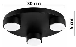 Brilagi - LED Stropní svítidlo MONO 3xGX53/12W/230V pr. 30 cm černá