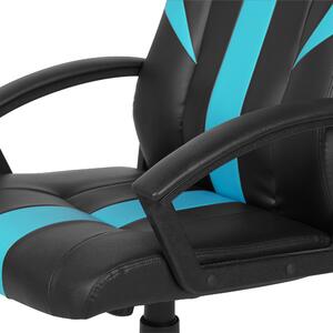 Kancelářská židle z eko kůže modrá/černá SUCCESS