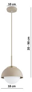 Brilagi - Lustr na lanku COSMO 1xE27/60W/230V pr. 18 cm béžová/zlatá