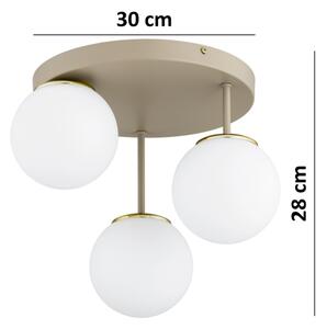 Brilagi - Přisazený lustr MILO ECRU 3xE27/60W/230V béžová/zlatá