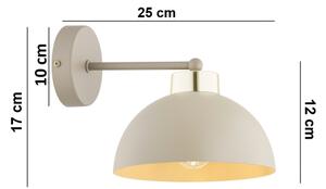 Brilagi - Nástěnná lampa MOON 1xE27/60W/230V béžová/zlatá