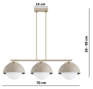 Brilagi - Lustr na lanku COSMO 3xE27/60W/230V béžová/zlatá