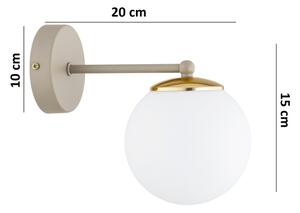 Brilagi - Nástěnná lampa MILO ECRU 1xE27/60W/230V béžová/zlatá