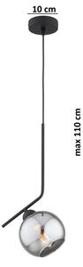 Brilagi - Lustr na lanku DIOR 1xE27/60W/230V černá/kouřová šedá