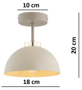 Brilagi - Přisazený lustr MOON 1xE27/60W/230V béžová/zlatá