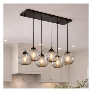 Brilagi - Lustr na lanku DIOR 6xE27/60W/230V černá/kouřová šedá