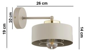 Brilagi - Nástěnná lampa SPRING 1xE27/60W/230V béžová/zlatá