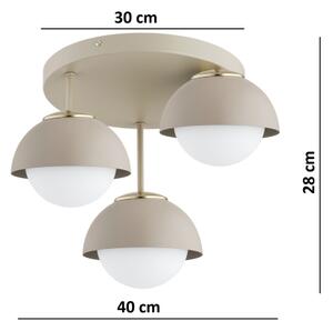 Brilagi - Přisazený lustr COSMO 3xE27/60W/230V béžová/zlatá