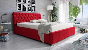 Čalouněná postel AMBER 90x200 cm Odstín látky Trinity: (2309) Červená - eTapik