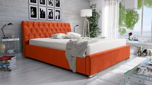 Čalouněná postel AMBER 90x200 cm Odstín látky Trinity: (2317) Oranžová - eTapik