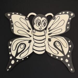 AMADEA Magnet k domalování motýl 20 cm