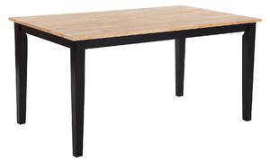 Jídelní stůl dřevěný světle hnědý / černý 150 x 90 cm GEORGIA