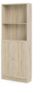 Skříň Bask 79 x 28,3 x 203,2 cm, dveře dřevo, dub sonoma