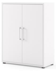 Skříň Modulo 89 x 40 x 113 cm, dveře dřevo, bílá