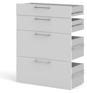 Skříň Modulo 89 x 40 x 113 cm, zásuvky, bílá