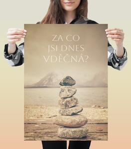 Plakát - Za co jsi dnes vděčná FeelHappy.cz Velikost plakátu: A3 (29,7 × 42 cm)