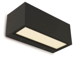 Venkovní nástěnné LED osvětlení GEMINI, 21W, teplá bílá, hranaté, černé, IP54