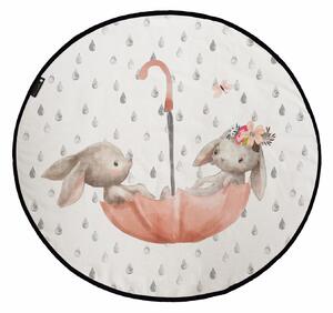 Látkový dekorativní koberec Forest School - Bunnies in the Rain