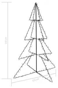 Vánoční stromek kužel - 240 LED světel - dovnitř i ven | 115x150 cm