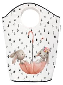 Koš na prádlo a hračky Forest School-Bunnies in the Rain (60l)